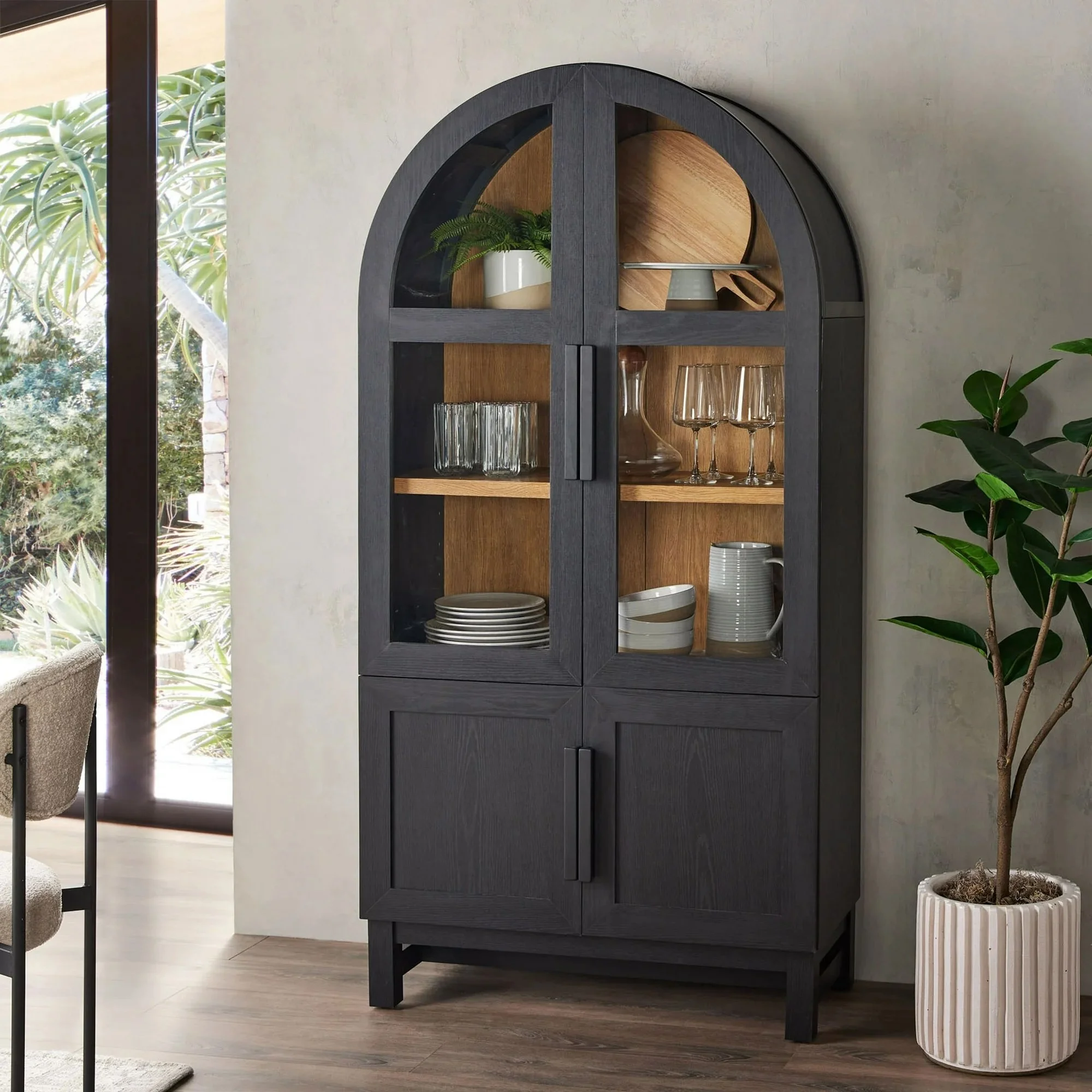 【美品】DARCEY FIR ARCH CABINET / アーチ キャビネット Darcie Cabinet
